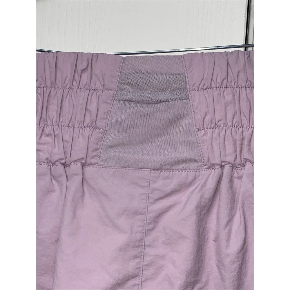 Zenana Windbreaker Smocked Waistband Running Shorts Purple Medium Athletic - Picture 4 of 8